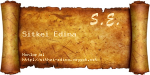 Sitkei Edina névjegykártya