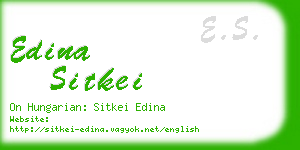 edina sitkei business card